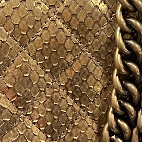 CHANEL Metallic Bronze leather Python Boy Crossbody Bag - Picture 9 of 15